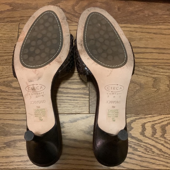Circa Joan & David brown slip on heels brown woven leather - Picture 3 of 7